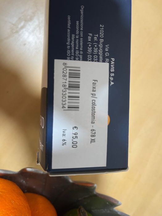 Cinta para colostomia nova