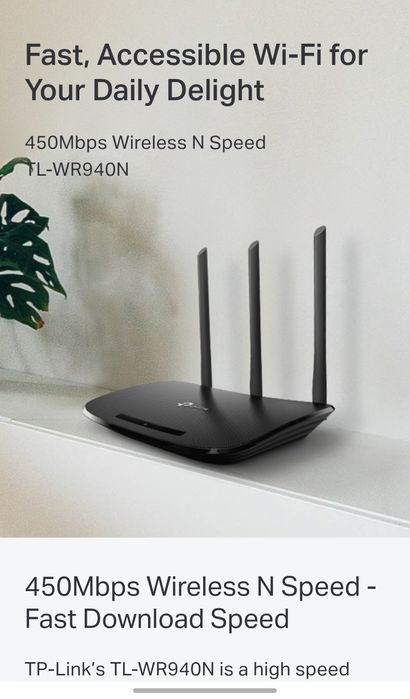 TP-Link WR940N Router 450 Mbps64740897588225120