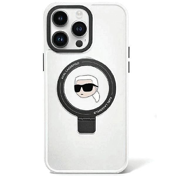 Etui Karl Lagerfeld Ring Stand Karl Head MagSafe do iPhone 15 Pro - bi