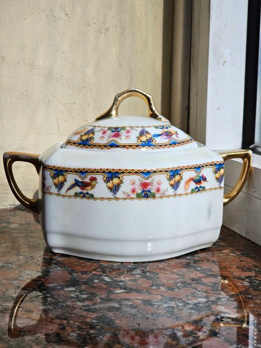 Cukiernica model LWÓW dekoracja rajskie ptaki Ćmielów lata 30-te