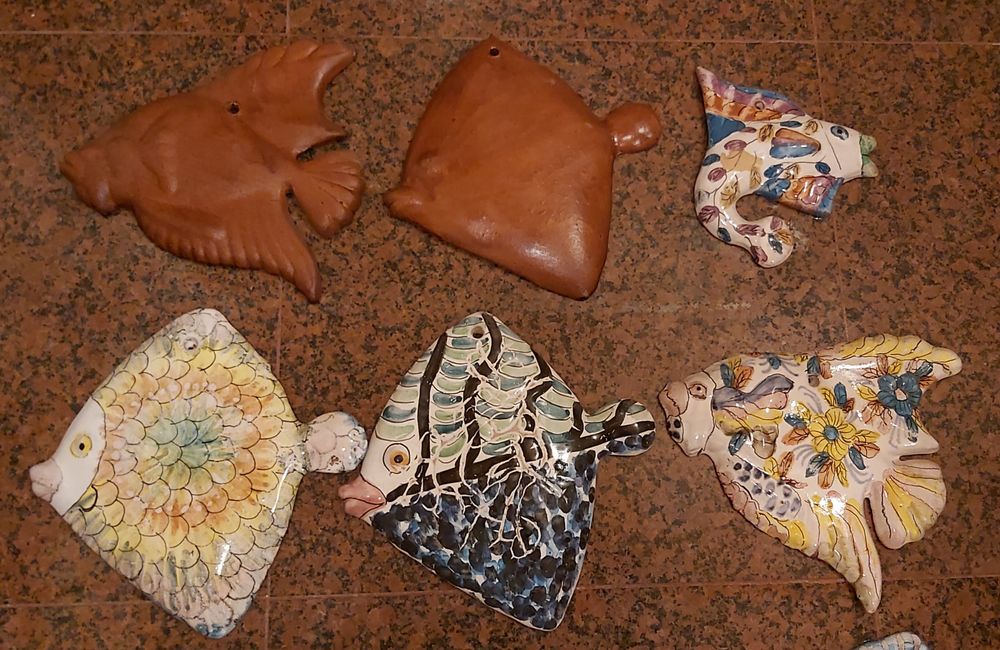 Conjunto de 15 peixes decorativos