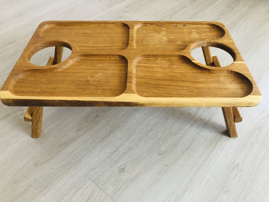 Столик пивний смаколики закуски пиво напої деревяний стіл подарунок