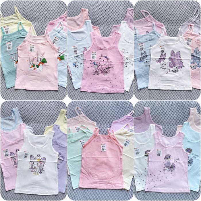 Майка 2-7р. donella на тонких та широких бретельках майки турція