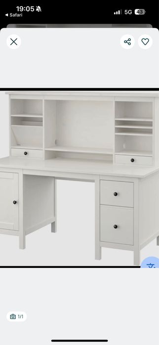 biurko ikea hemnes z nadstawką