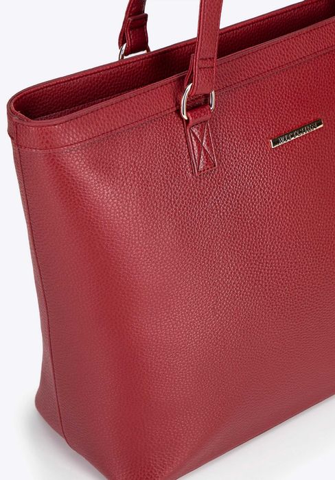 WITTCHEN Luksusowa TOREBKA shopper czerwona metalowe nożki