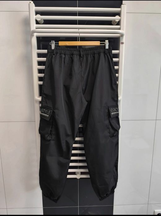 Czarne bojówki ortalionowe Coco Style Exclusive | nowe z metką | M/L