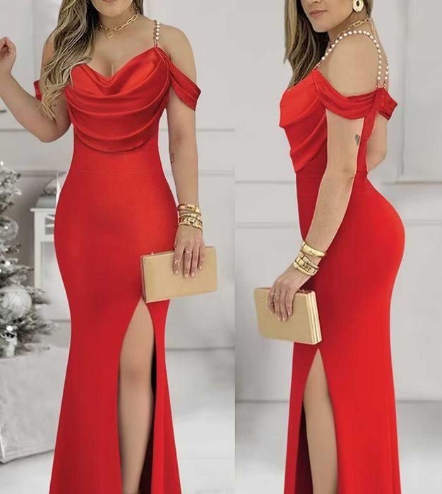Elegancka czerwona sukienka