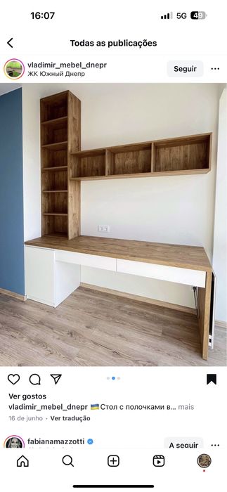 Estantes e secretárias (por orçamento)