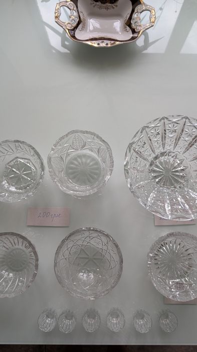 Кришталеві вази та стопки часів ссср
