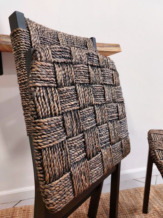 2 cadeiras dobraveis em madeira e corda novas