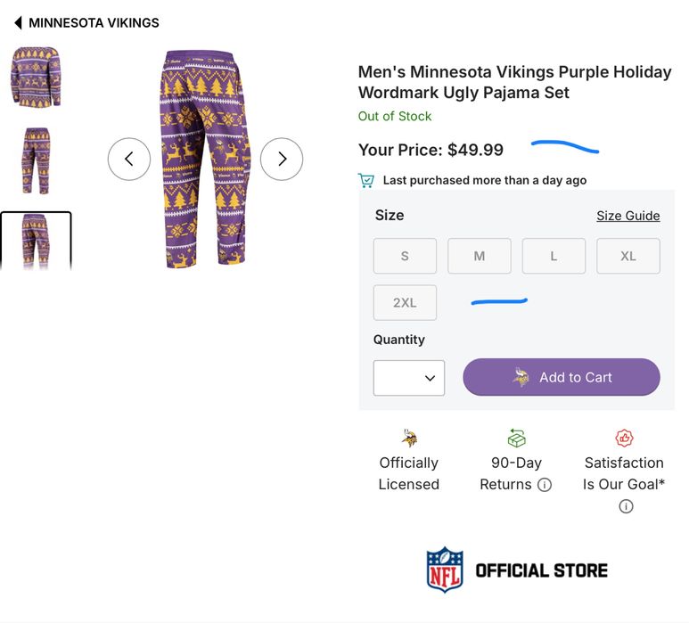 Штани домашні новорічні олені вікінг фіолетові унісекс