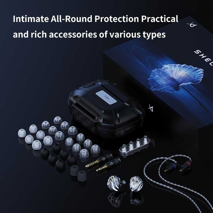 TRN Shell (3DD+1PD, Hi-Res) - Гібридні дротові навушники