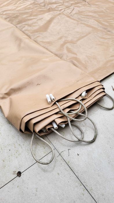 Lona / Cobertura para piscina de 8.50m x 3.50m bege