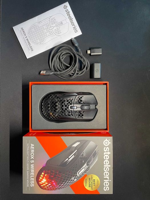 Myszka bezprzewodowa SteelSeries Aerox 5 Wireless Black RGB