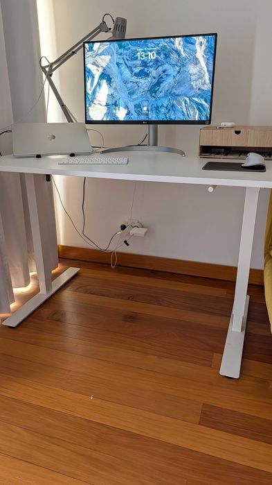 Secretária sentado TROTTEN (IKEA), branco, 120x70 cm