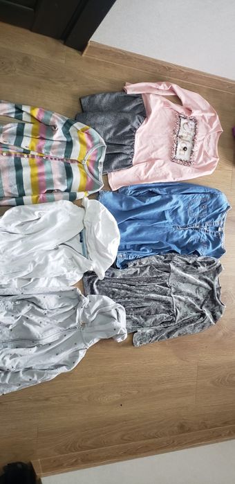 Пакет одягу з теплою курткою для дівчинки  7 років  122-128 см