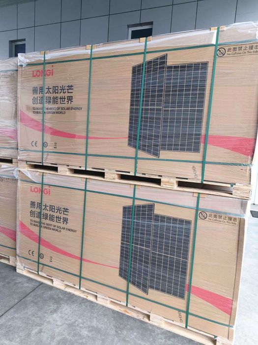 Двостороння Сонячна панель JA Solar JAM54D40-465/LR и Longi solar LR8-66HGD-615, Longi solar LR7-72HVD-645M
