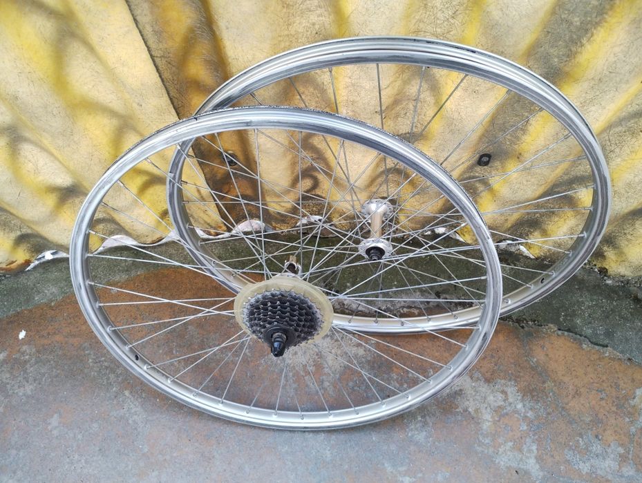 Części rowerowe koła Araya przerzutki manetki Shimano gs100, adapter ahead, tarcza hamulcowa