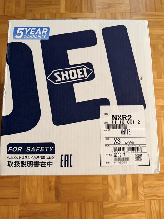 Kask Shoei NXR2 biały xs z intercom
