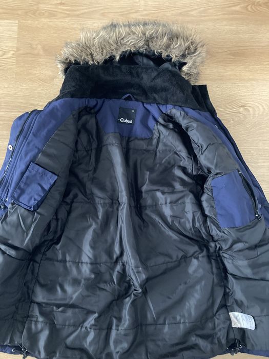 Granatowa kurtka parka Cubus S