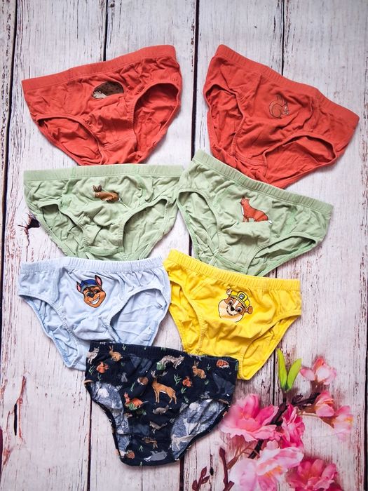 Bielizna zestaw majtek chłopięcych psi patrol zwierzątka h&m 122/128