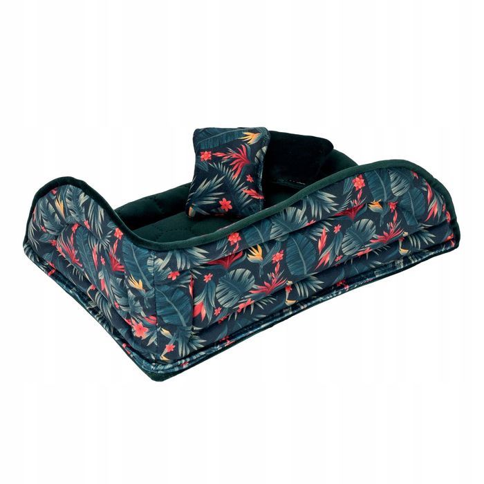 narożne legowisko do klatki kojca mały pies 30x40x16cm  zielone wzorek
