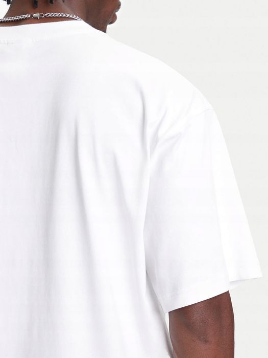 Adidas 38 M T-Shirt Męski Biały Oversize 100% Bawełna D2231
