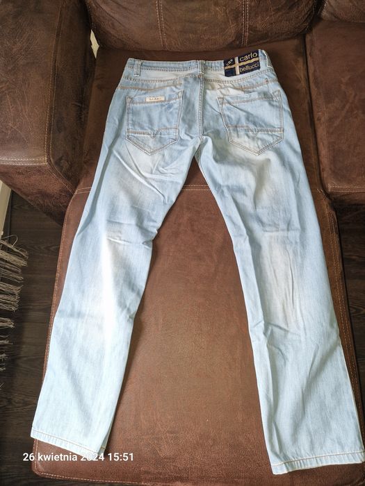 Spodnie jeansowe męskie włoskie 32 S-35 oraz W-35 L-32
