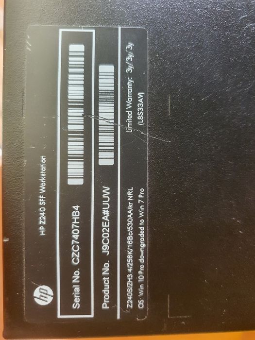 Komputer HP Z240 i7 6Gen