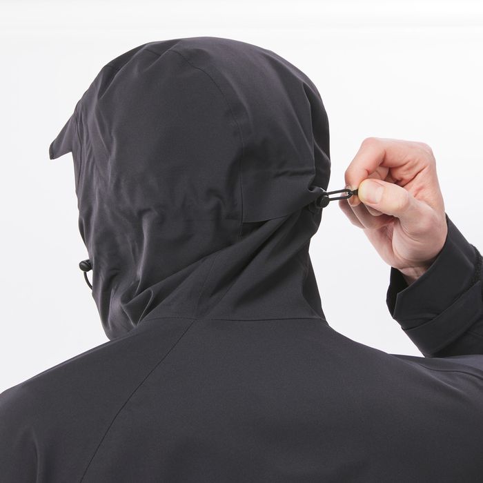 Casaco Impermeável de Caminhada na Montanha Homem MH500 Preto