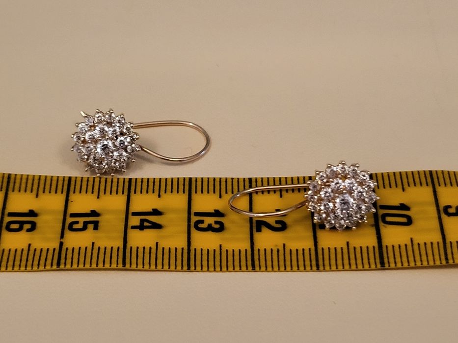 Kolczyki złoto 14k waga 3,71g próba 585