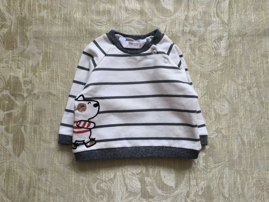 0-3 м. Mayoral. Primark стильний теплий свішот на флісі і Сорочка Льон