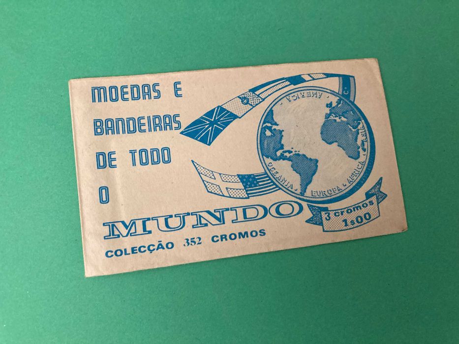 Rara carteira de Cromos Moedas e bandeiras de Todo O Mundo Anos 70