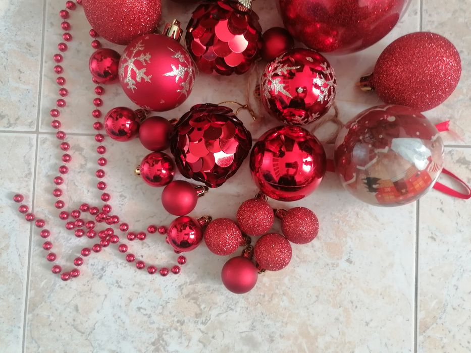 Decoração de Natal em vermelho