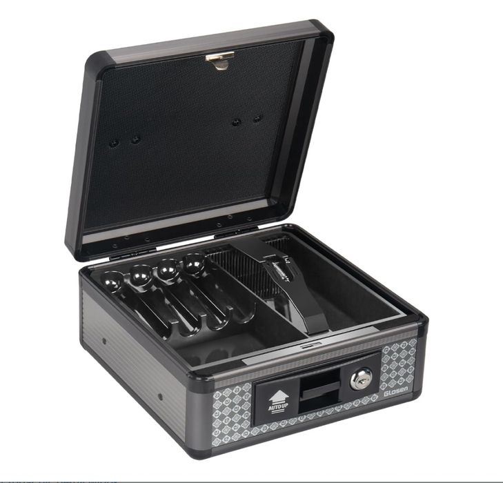 Skrytka na gotówkę Glosen z zamkiem, skrzynka na pieniądze na klucz