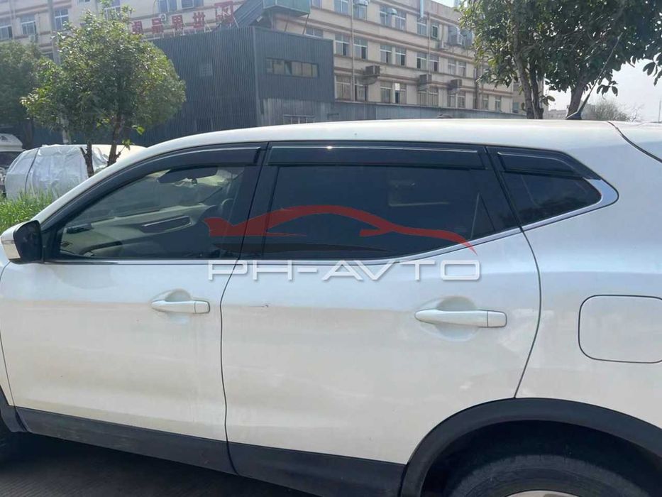 Вітровики Nissan Rogue Sport 6 штучні Дефлектори Ветровики Дефлекторы