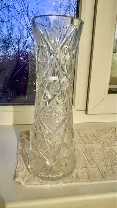 Ваза для квітів кришталь