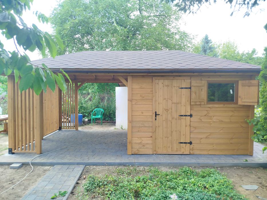 Domek narzędziowy z Altanką 2w1 - Różne rozmiary