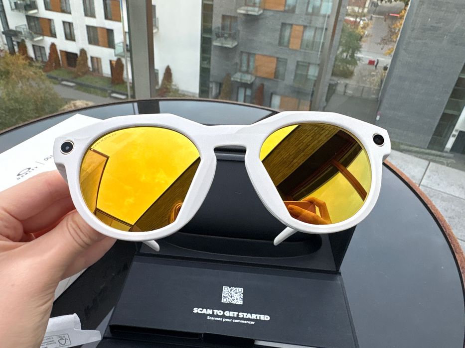 Smart okulary Oakley Meta HSTN - Warm Grey - Prizm 24K Polarized