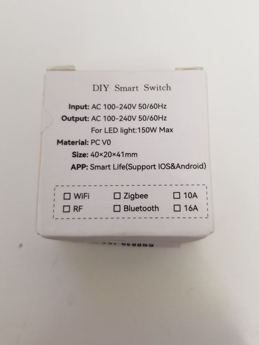 Умное Wifi смарт реле (розетка) Tuya 16 A