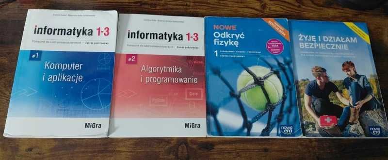 Podręczniki technikum 1 klasa edb , fizyka , informatyka.