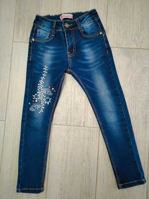 Spodnie jeansy dziewczęce, denim