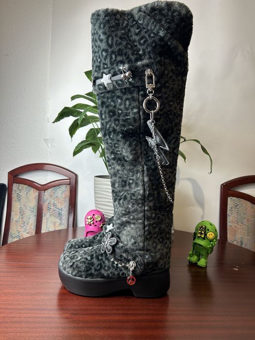 Crocs Unfurgettable Leopard Knee High Boot