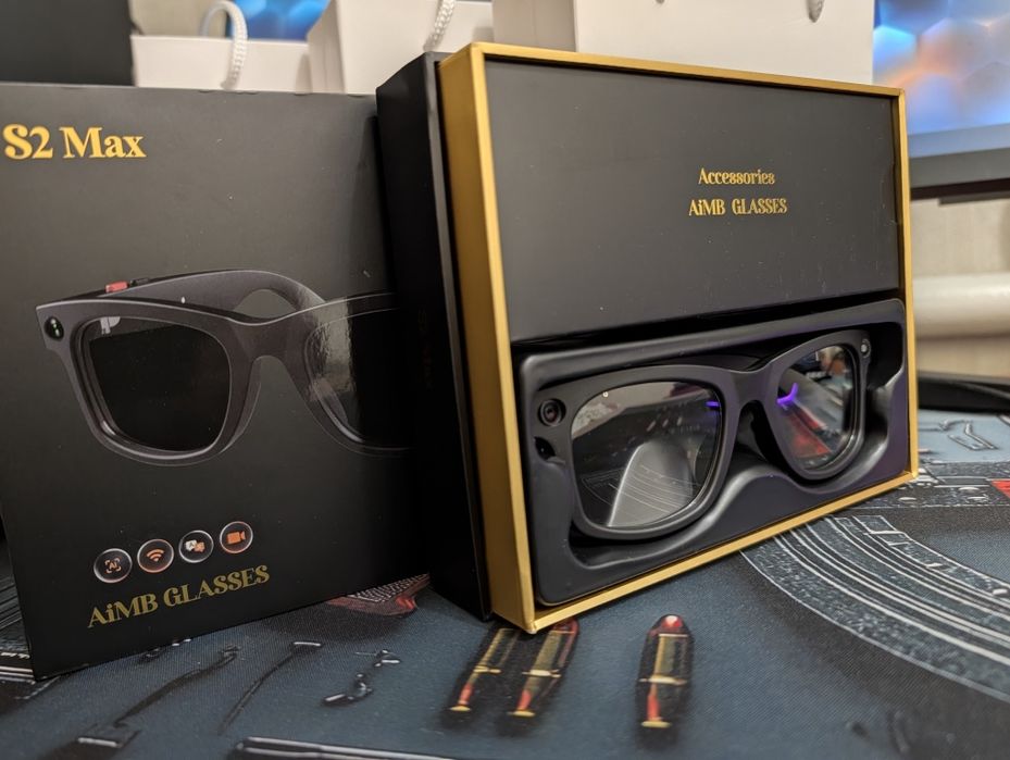 Розумні окуляри з камерою AIMB S2 Max 2026. Аналог Ray Ban Meta.