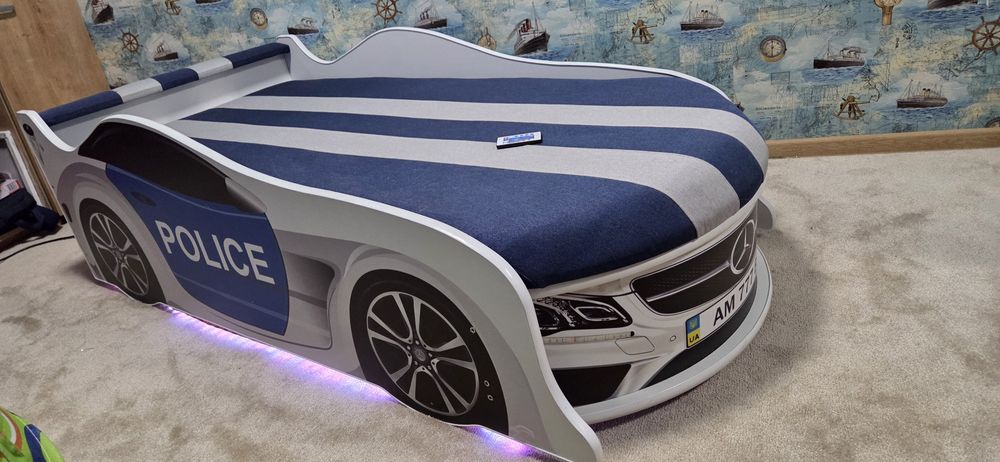 Детская кровать полицейская машина