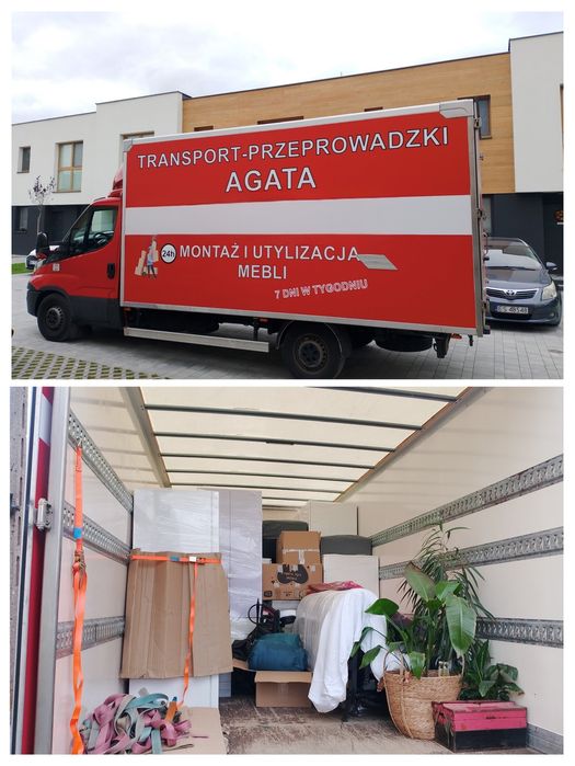 Transport- Przeprowadzki Agata~Utylizacja mebli~24h 7dni/24h