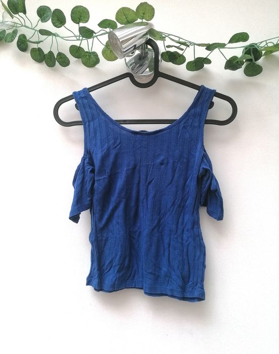 Top Azul Canelado
