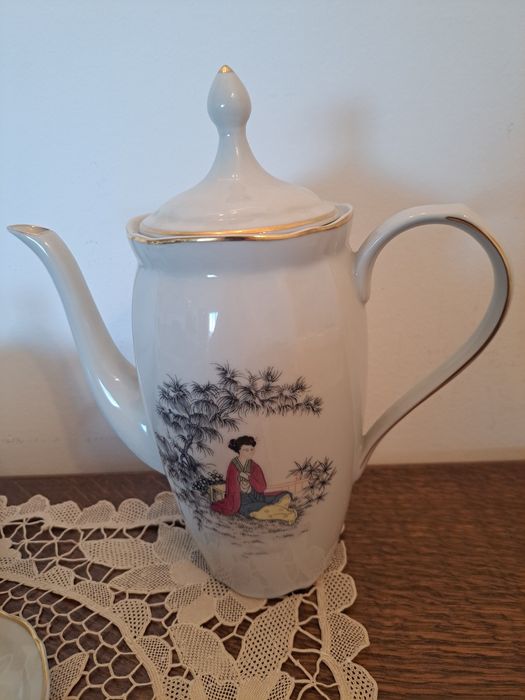 Servico de cha/cafe porcela SP Coimbra