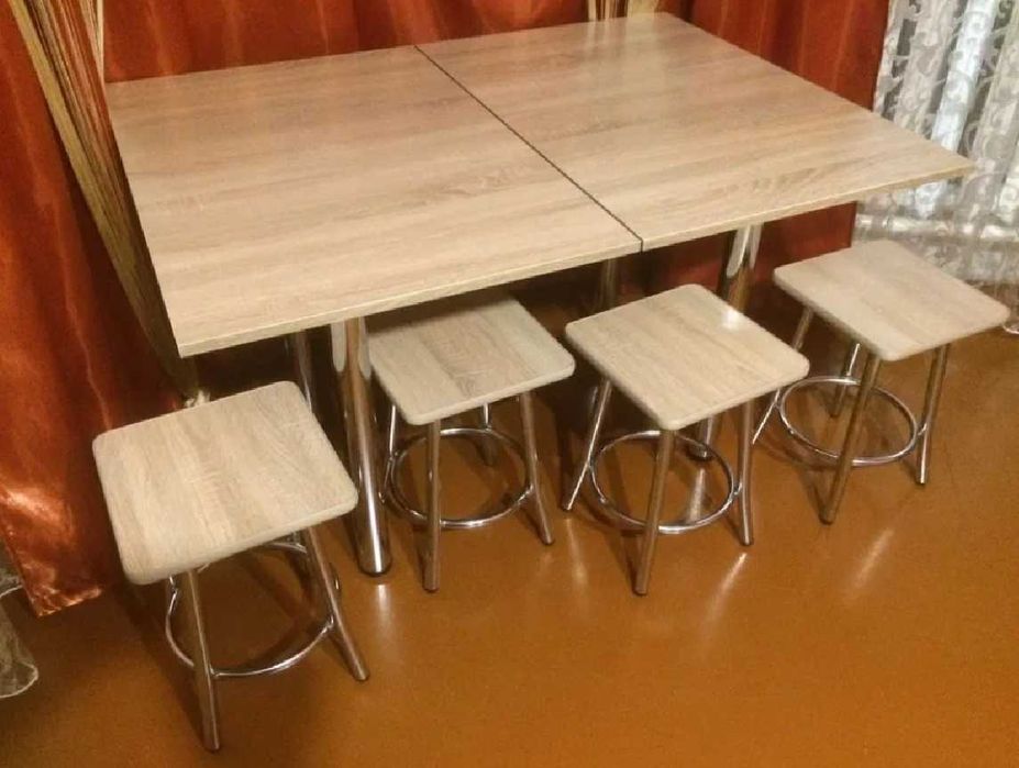 ГОТОВІ Кухоный роскладной стол Розкладний кухонний стіл металеві ніжки