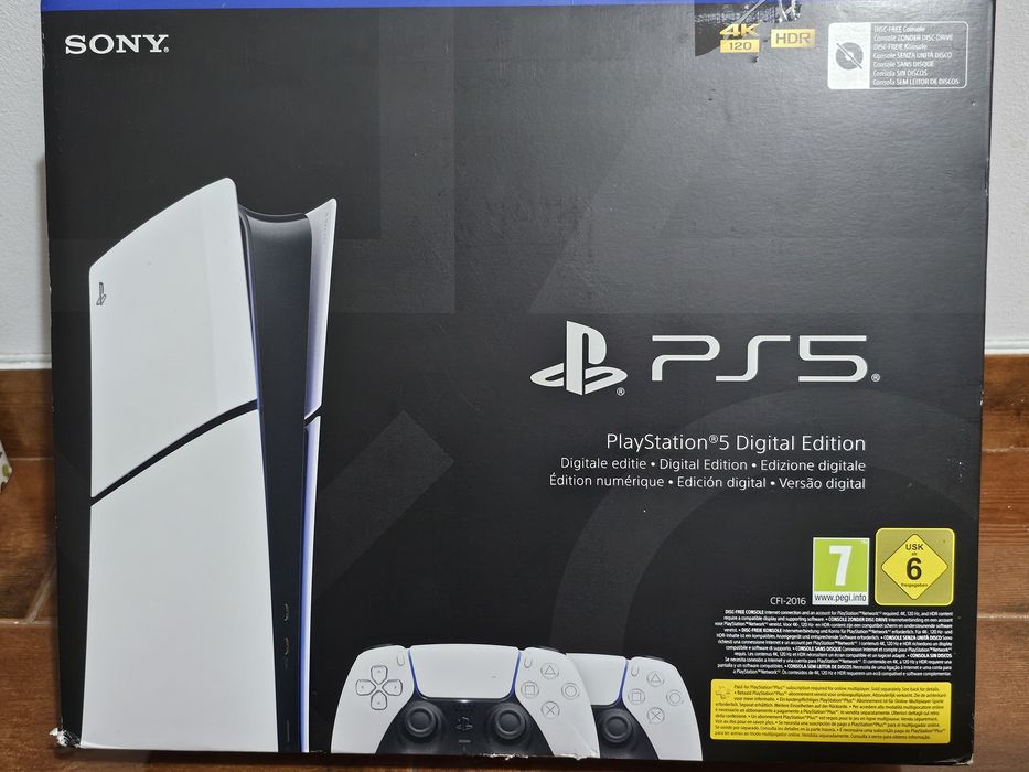 PS5 Slim Digital 1TB Desbloqueado + 1 Comando + jogos